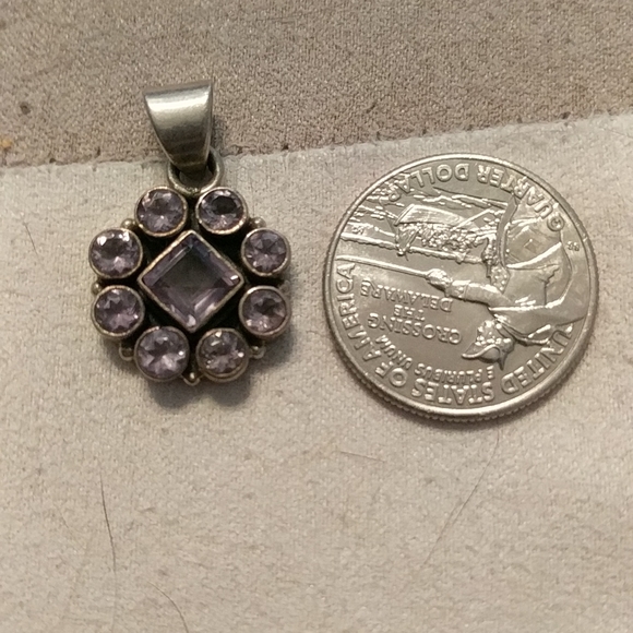 Sterling Silver Amethyst Pendant - Picture 4 of 4